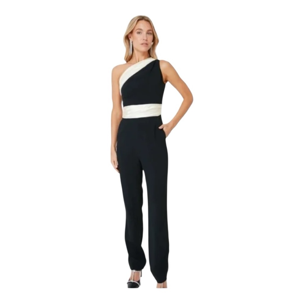 Saloni Linda Jumpsuit Black Cream 6
